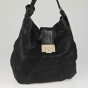 Jimmy Choo Snakeskin Embossed Leather Rahmyn Bag